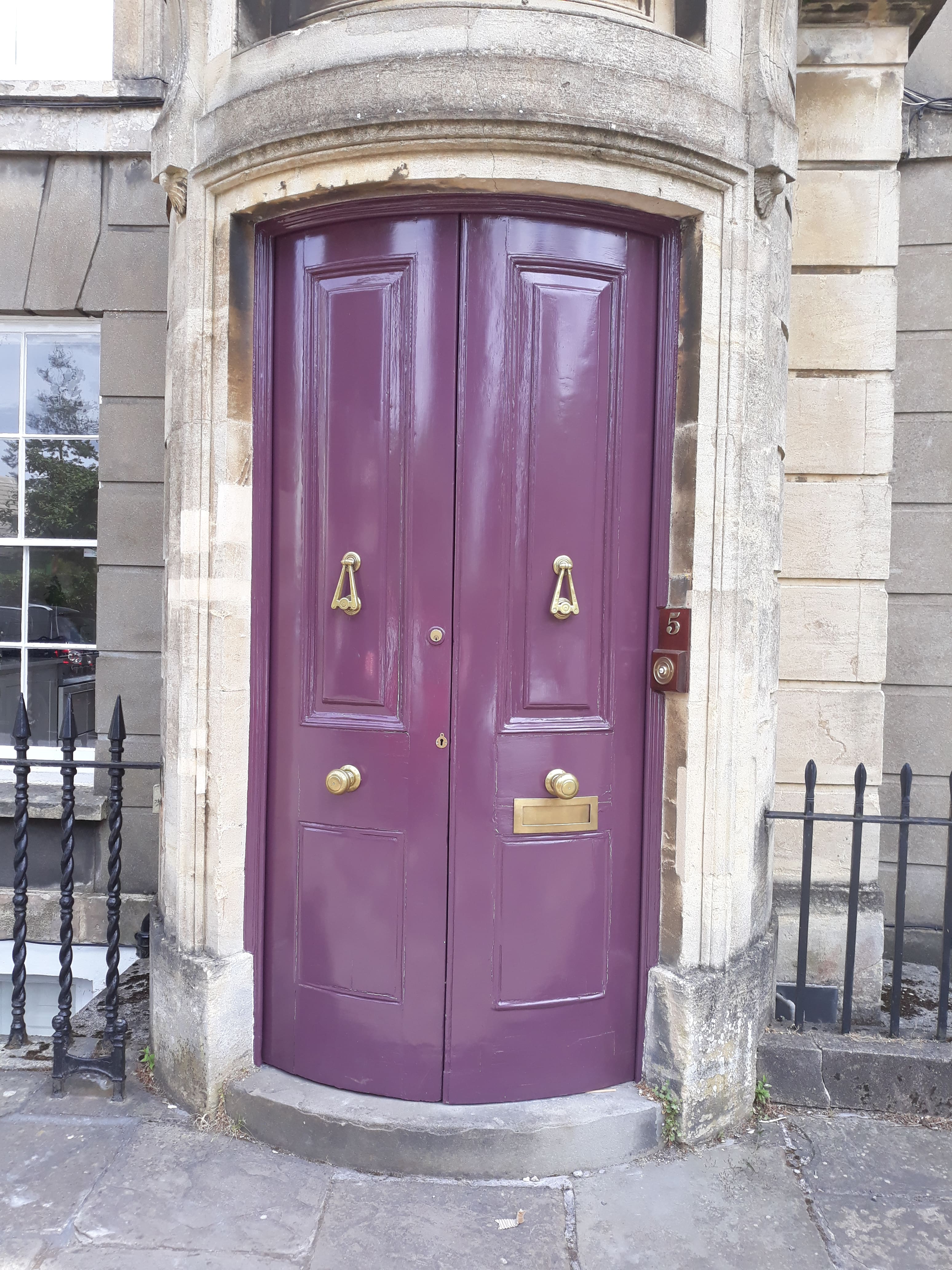 Purple round door 4